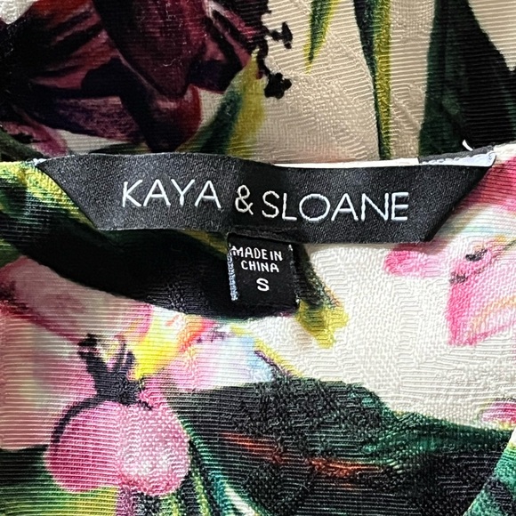 KAYA & SLOANE Floral Dress Sz S - Picture 3 of 7